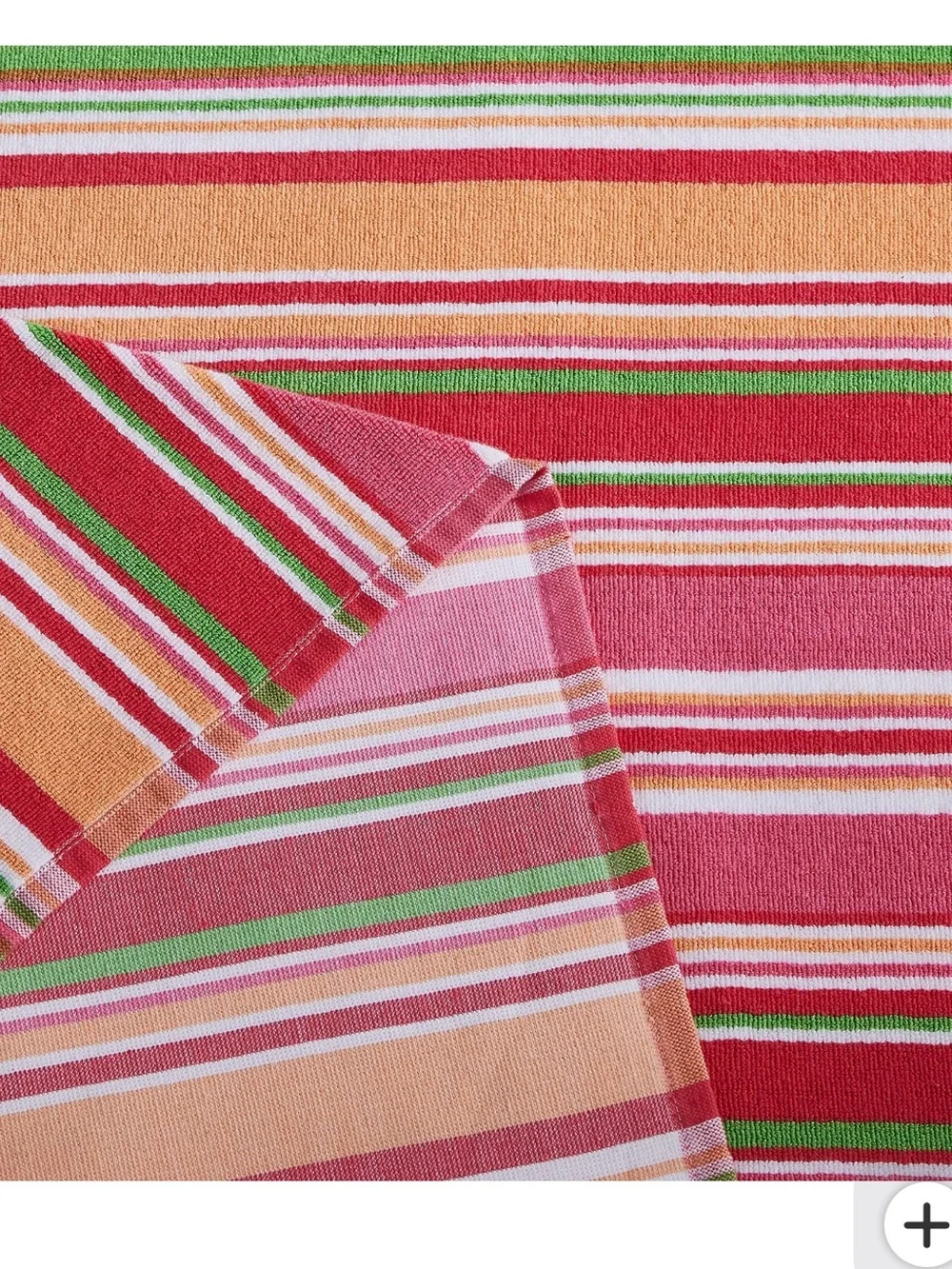 Pink Striped Beach Towel Mat - Lightweight Travel Towel